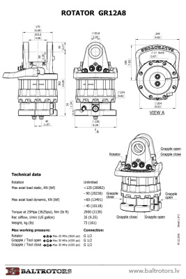 Ротатор Baltrotors GR12A8